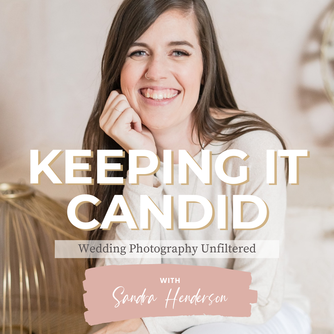 pocast cover art for keeping it candid - wedding photography unfiltered with sandra henderson