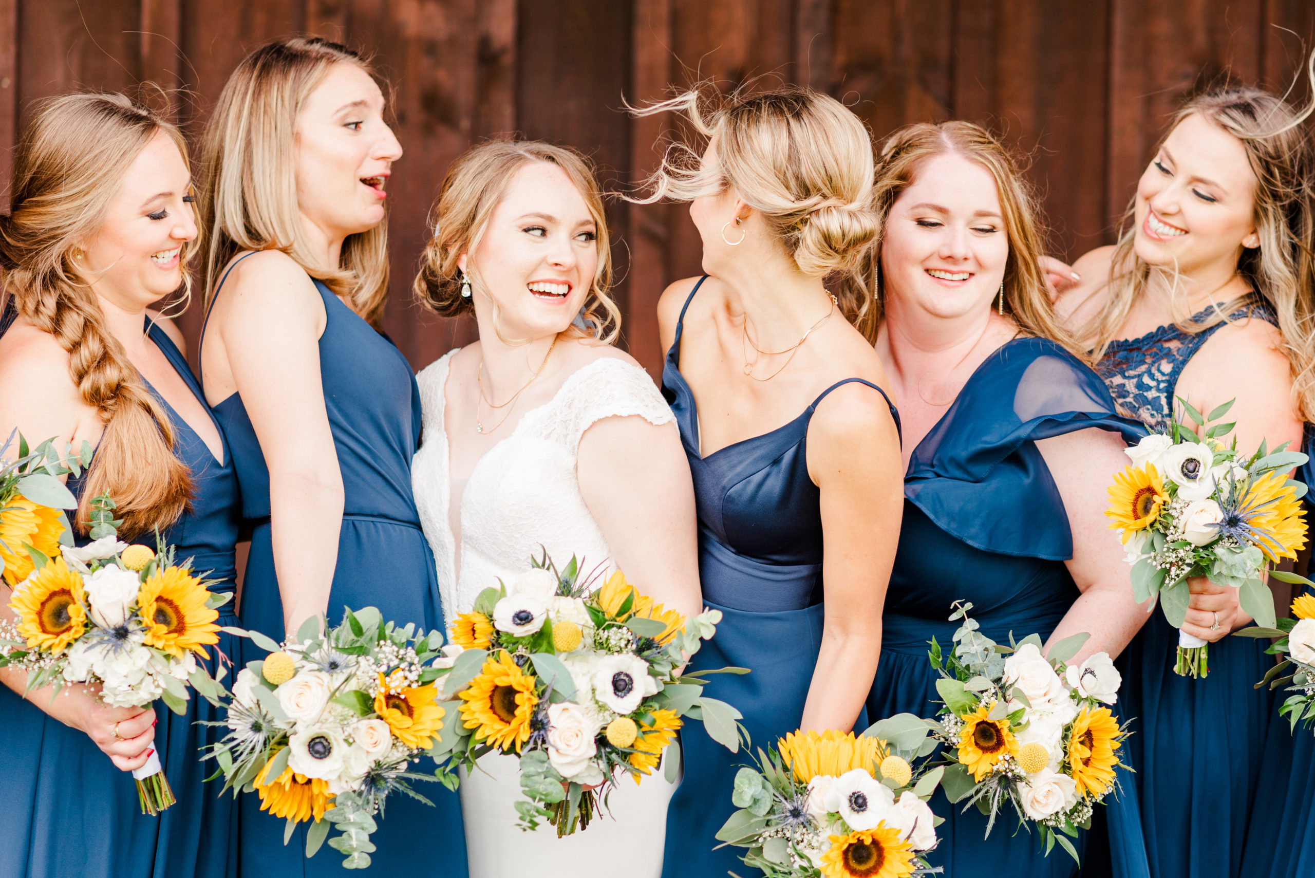 a bridal party laughs together. photo used in a blog post about the best tips for instagram