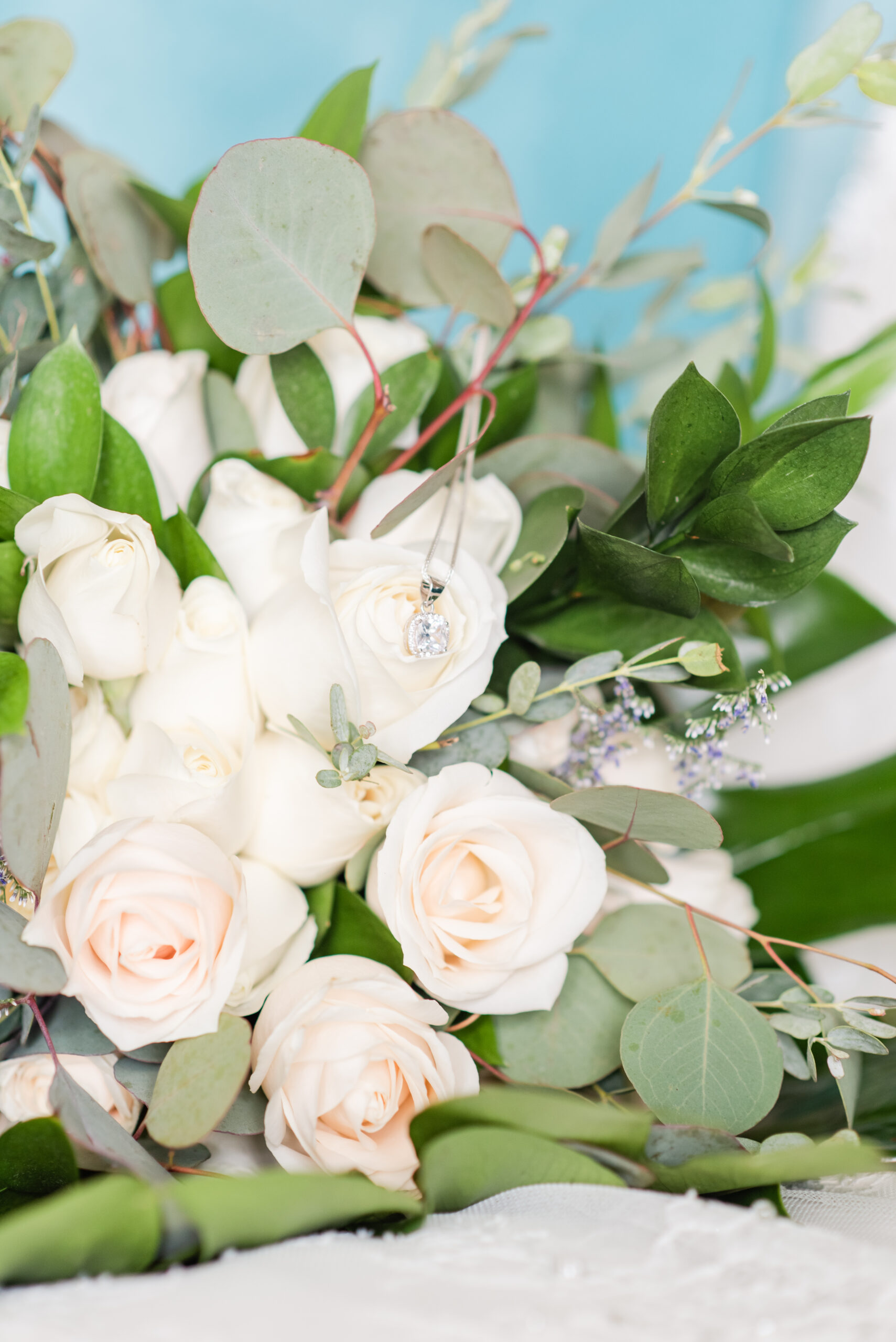 A photo of a bouquet of white flowers, used in a blog post about not making your photography clients jump through hoops